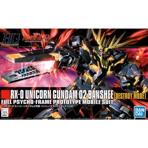 Hguc 1144 Rx 0 Unicorn Gundam 02 Banshee Destroy Mode Shopee