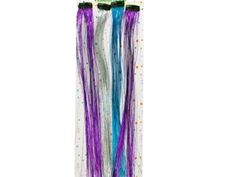 Glitter Hair Extensions - Set of 48 Party Favors
