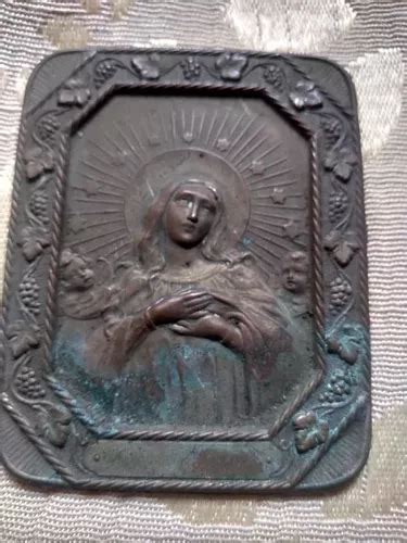 Antigua Placa Religiosa Virgen Espa Ola Inmaculada En Venta En Lima