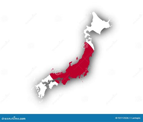 Map And Flag Of Japan Stock Vector Illustration Of Background 92112536