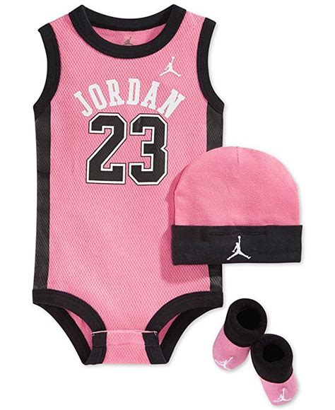 Jordan Baby Clothes 3 Piece Basketball Jersey Set 0 6 Months Pink 0