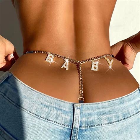 Baby Metalen Ketting Sexy Vrouwen Slipje Lage Taille G String Mini