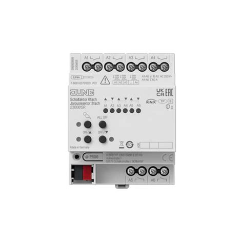 ACTIONNEUR DE COMMUTATION VOLETS KNX 6 3F RÉFÉRENCE JUNG 230061SR