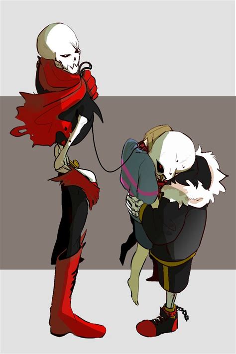 Underfell Papyrus Sans and Frisk อะนเมะ