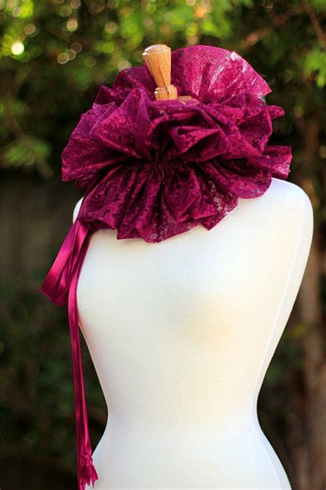 Burgundy Lace Collar Fashion Neck Ruff For Burlesque Or Etsy