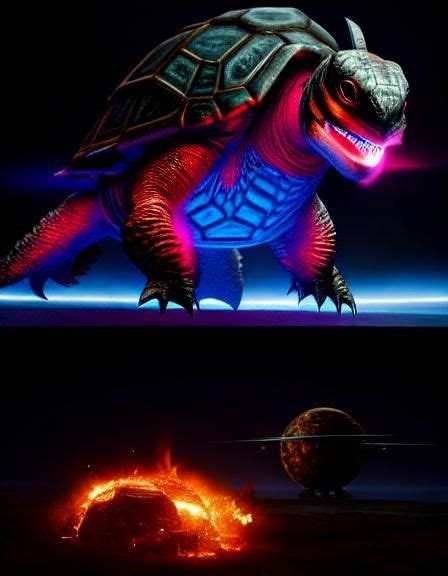 Gamera Space Monster Gamera Full View Giant Snapping Turtle Fire