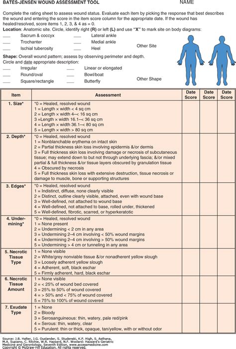 Pressure Ulcer Points Diagram