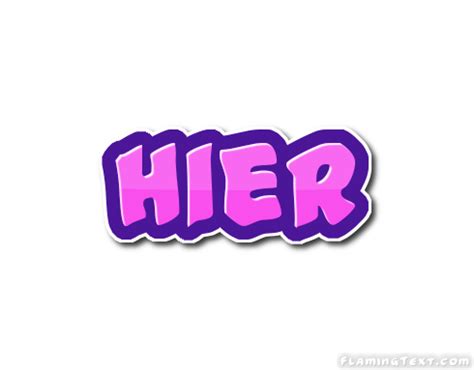 Hier Logo | Kostenloses Logo Design Tool von Flaming Text