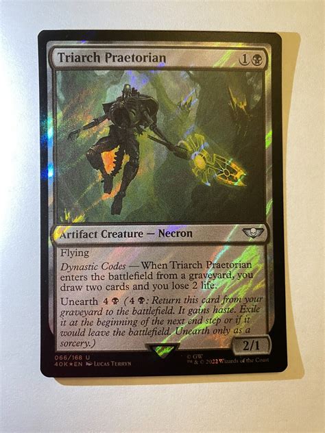 Mtg Triarch Praetorian Surge Foil Warhammer In Hand Nm Ebay