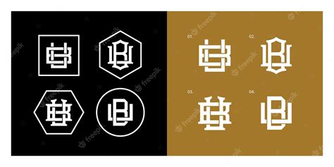 Premium Vector Letters Bu Or Ub Monogram Template Logo Initial For