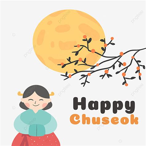 Happy Chuseok White Transparent Happy Chuseok Festival Illustration