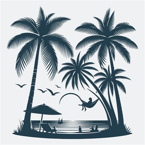 Premium Vector Palm Tree Svg Vector Silhouette Bundle File