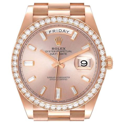 Rolex Day Date President Rose Gold Chocolate Dial Watch