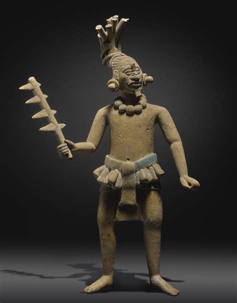 145 Maya Figure Of A Warrior Jaina Late Classic Circa Ad 550 950