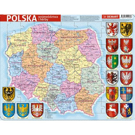 Demart Puzzle Polska Mapa Administracyjna