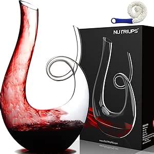 Nutriups L Wine Decanter Crystal Red Wine Carafe Hand Blown Lead