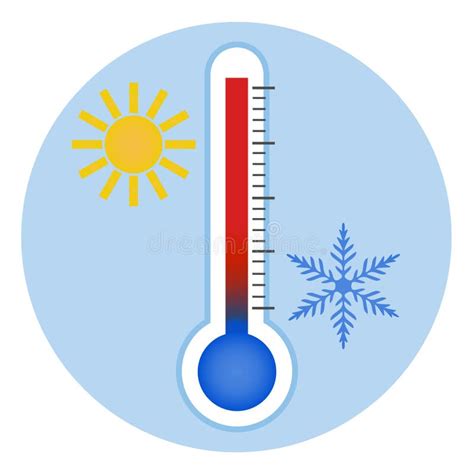 Term Metro Que Mide Temperatura Caliente Y Fr A Ilustraci N Del Vector