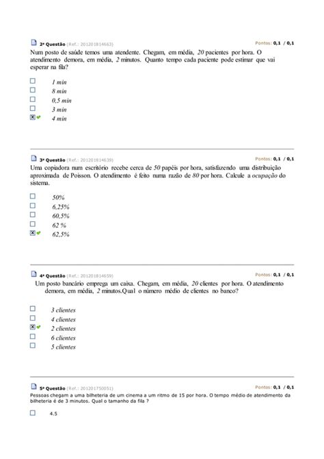 Simulado Teoria Das Filas Pdf