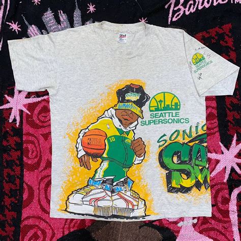 Vintage Vintage 90s Seattle Supersonics T Shirt Grailed 90s Shirts