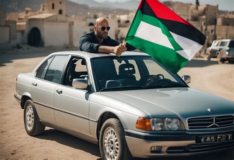 Jason Statham Look-Alike Goes Viral After Displaying Palestine Flag On Car - JBlogX