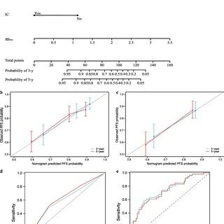 Prediction Performance Of Overall Survival Os Nomogram The Scale On