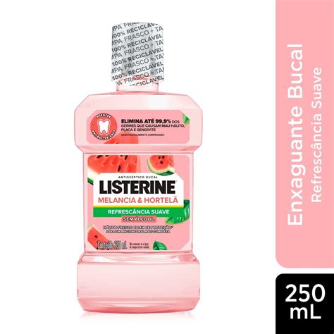 Enxaguante Bucal Listerine Melancia Hortelã 250ml PanVel Farmácias