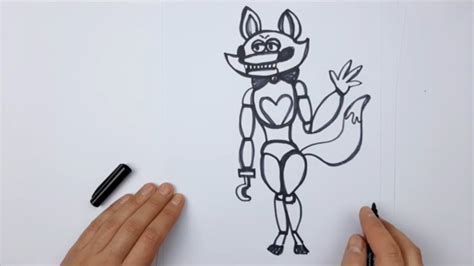 How To Draw Mangle From Five Nights At Freddy S Easy How To Draw Fnaf Characters Step By Step