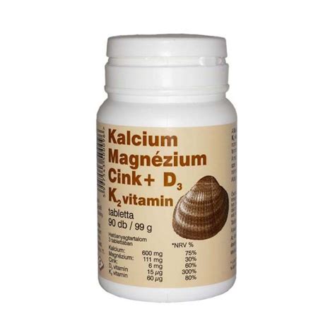 Kalcium Magn Zium Cink D K Vitamin Tabletta Pingvin Patika