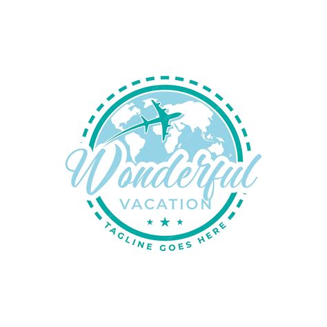 Emblema Del Logo Delle Vacanze Della Società Di Viaggi Circolari Con