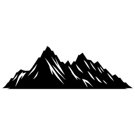 Premium Vector Mountain Silhouette Transparent Background Vector