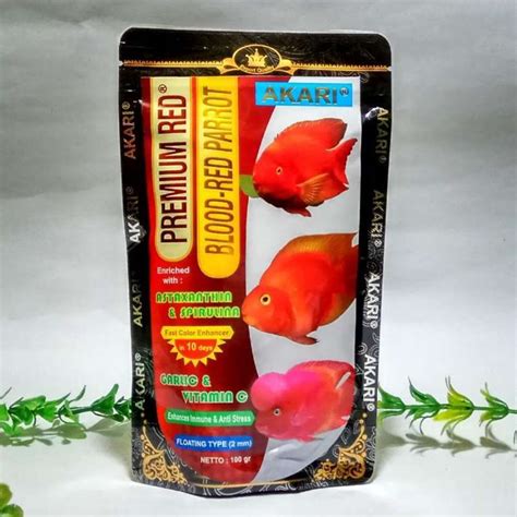 Jual Akari Premium Red Blood Red Parrot Pakan Ikan Makanan Ikan Hias