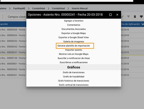 Cómo importar un asiento mediante una planilla de Excel