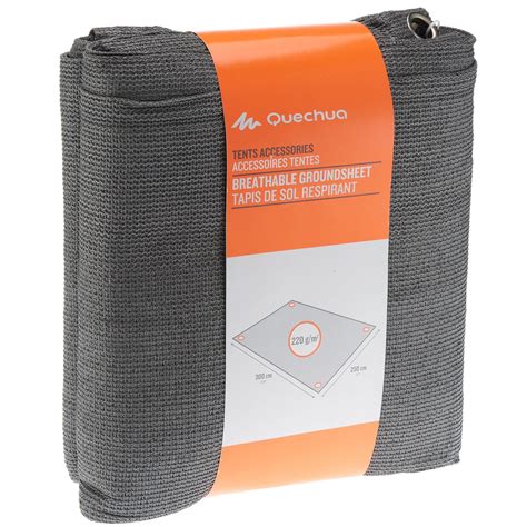 Quechua TAPIS DE SOL RESPIRANT POUR TENTE ET SEJOUR DE CAMPING 3 X 2