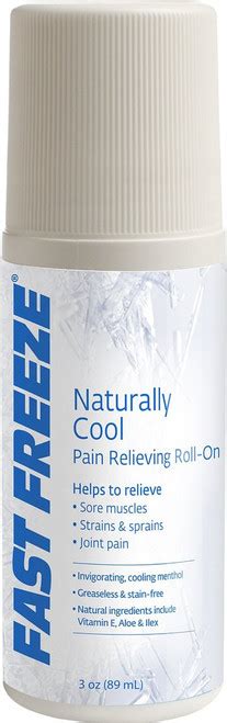 Fast Freeze Naturally Cool Pain Relieving Roll On 3 Oz 1 Ea