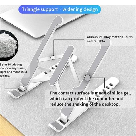 Goojodoq Anti Slip Adjustable Folding Stand Holder For Laptop Notebook