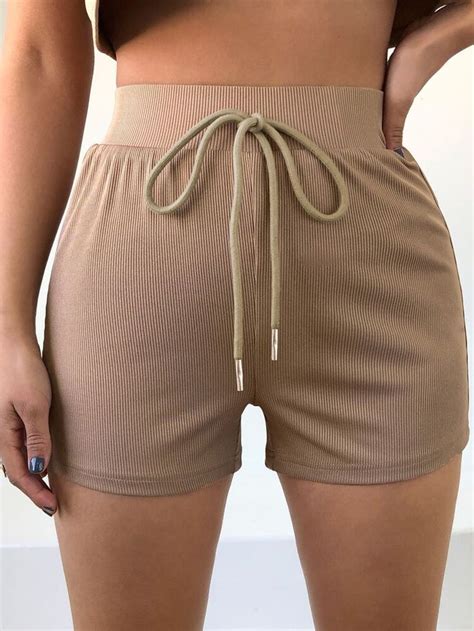 Free Returns Free Shipping On Orders Knot Waist Track Shorts