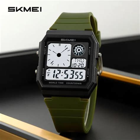 Skmei Jam Tangan Digital Pria Sporty Black Black