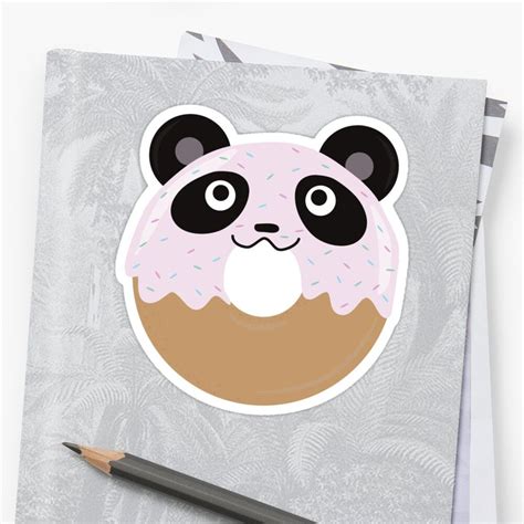 Panda Donut Sticker by ArtFr33k | Donuts, Unique gifts, Stickers