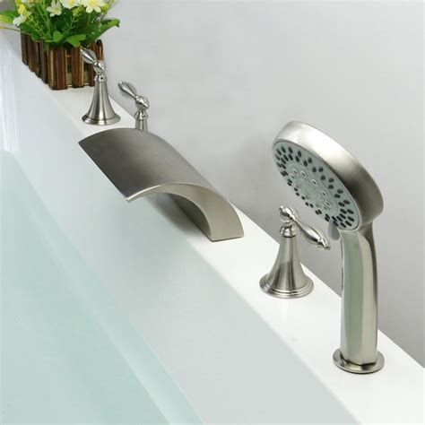 Luxury Roman Tub Faucet Waterfall 5 Hole Bathtub Tap With Shower Himylen