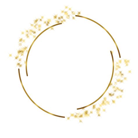 Decorative gold circle border 24593606 PNG