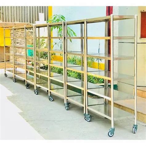 Feet Stainless Steel Ss Industrial Storage Rack Kg At