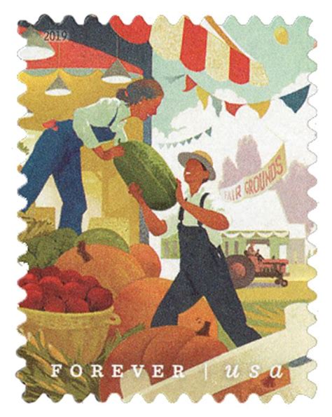 2019 First Class Forever Stamp State And County Fairs Farmers