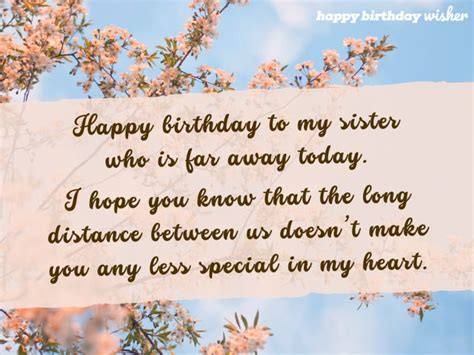 Happy Birthday To A Sister Far Away Happy Birthday Wisher