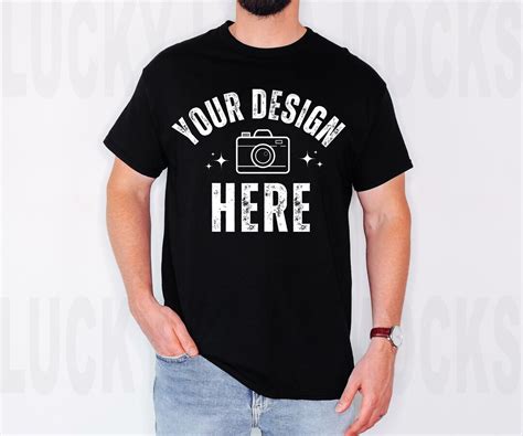 Gildan Mockup Men Gildan Black Mockup Gildan Mock Up