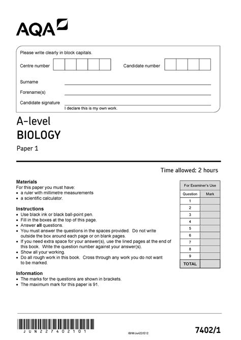 Aqa Biology A Level Paper Jun Ib M Jun E