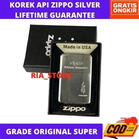 KOREK API ZIPPO SILVER LIFETIME GUARANTEE Korek Api Zippo Unik Dan