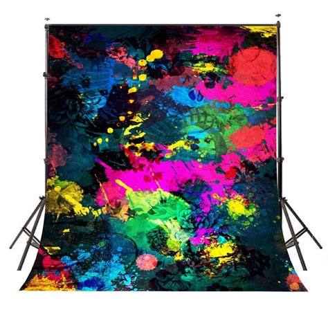 HelloDecor 5x7ft Abstract Graffiti Painting Photography Backdrop Photo