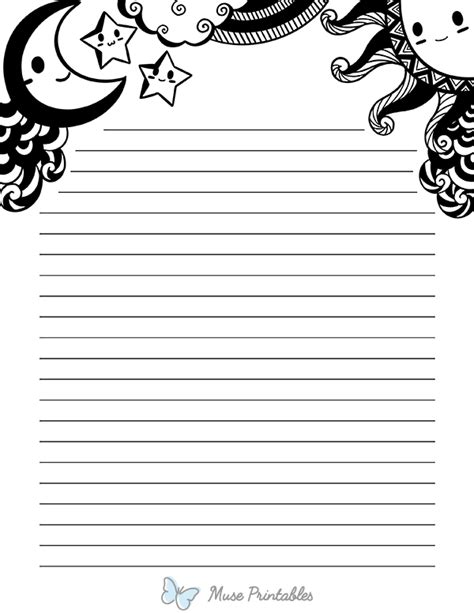 Free Printable Stationery Black And White Printable Templates