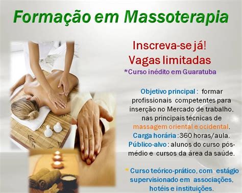 Formação Em Massoterapia Guaratuba Curso De Formação Em Massoterapia