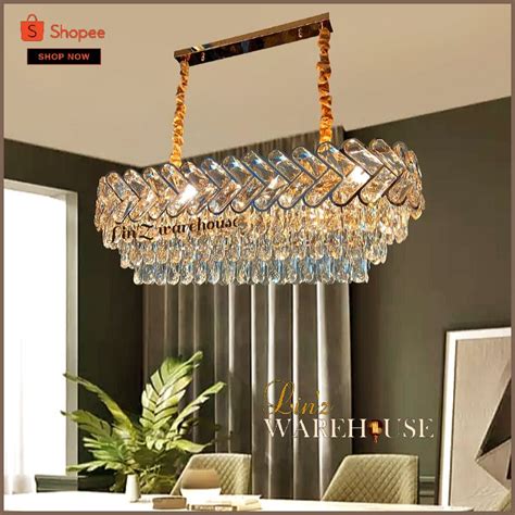 Jual Lampu Gantung ISLAND CLASSIC MODERN CRYSTAL GOLD 80 CM Chandelier